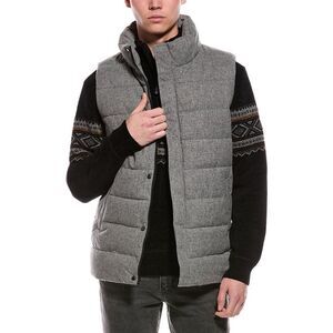 Point Zero Mens  Melton Quilted Vest, Gray